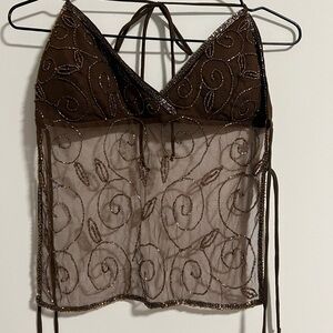 Y2K Beaded Top